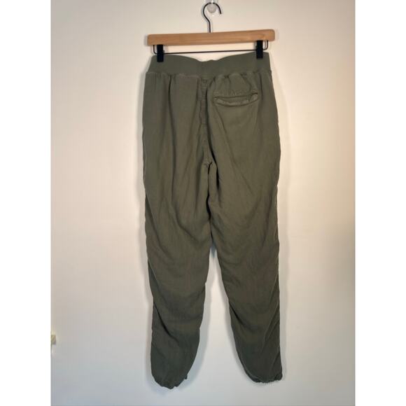 Faherty Women's Arlie Linen Blend Day Pant in Olive Green, Small - Picture 6 of 8